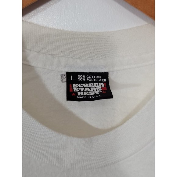 VTG NCA‎ Cheerleader Camp 50/50 Screen Stars T-Shirt Size L Made In USA Preowned - Picture 3 of 7